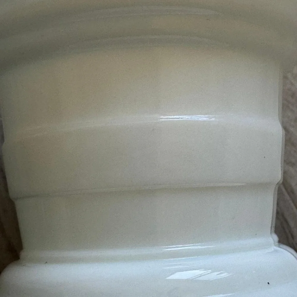 J.V. Co. Inc. Vintage White Milk Glass Shaving Mug Pedestal Cup Grooming MCM